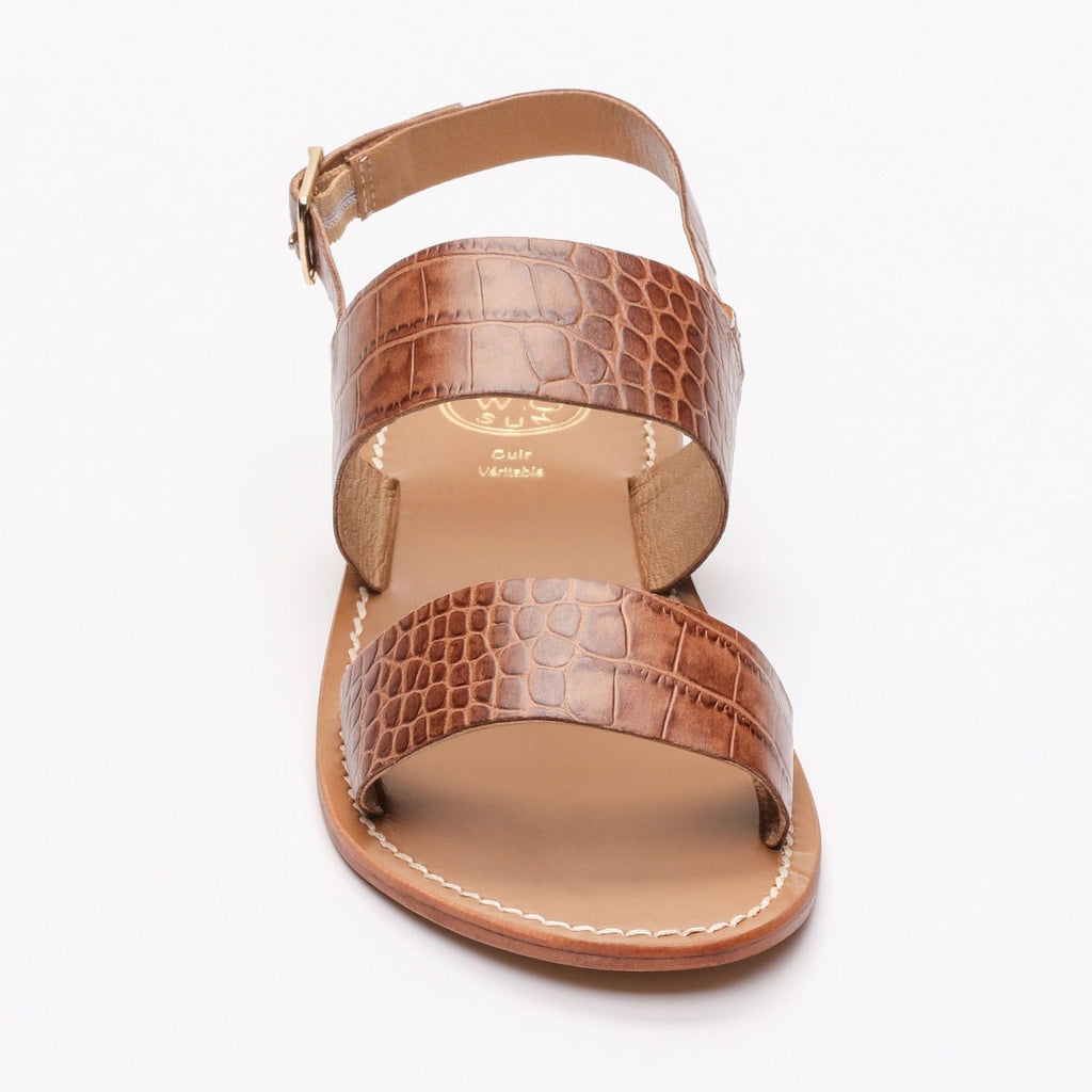 Sandalias Diletta - Tan Croco - Mujer - White Sun - White Sun* - The Bradery