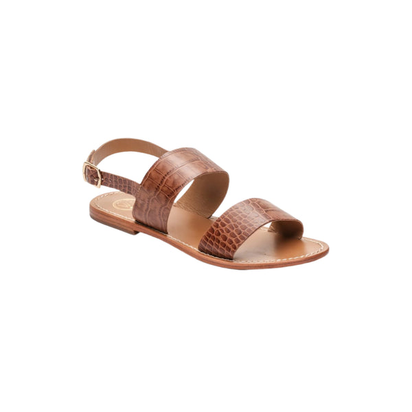 Diletta Sandals - Tan Croco - Women - White Sun - White Sun* - The Bradery