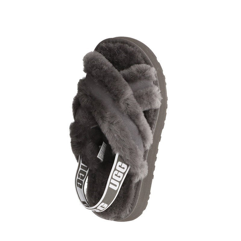 Disco Cross Slide Sandals - Grey - Women - UGG - The Bradery