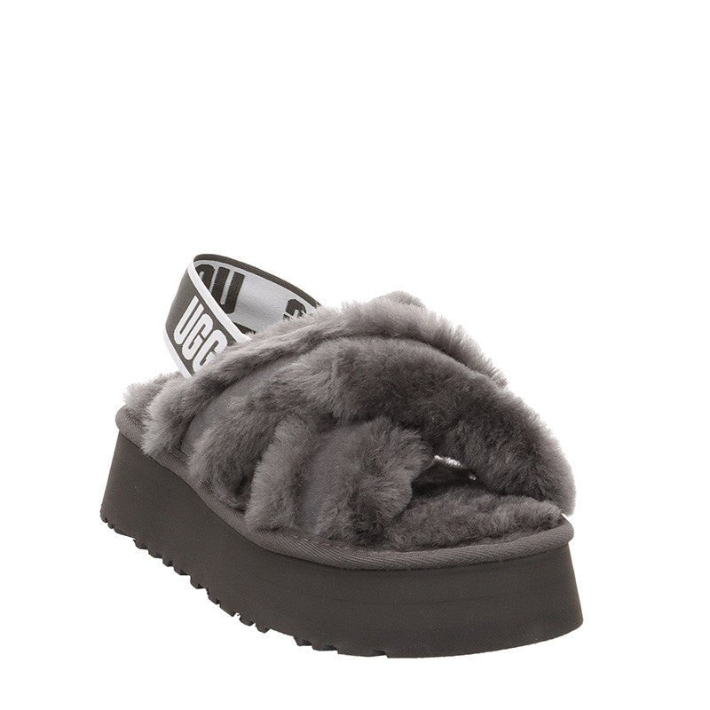 Disco Cross Slide Sandals - Grey - Women - UGG - The Bradery