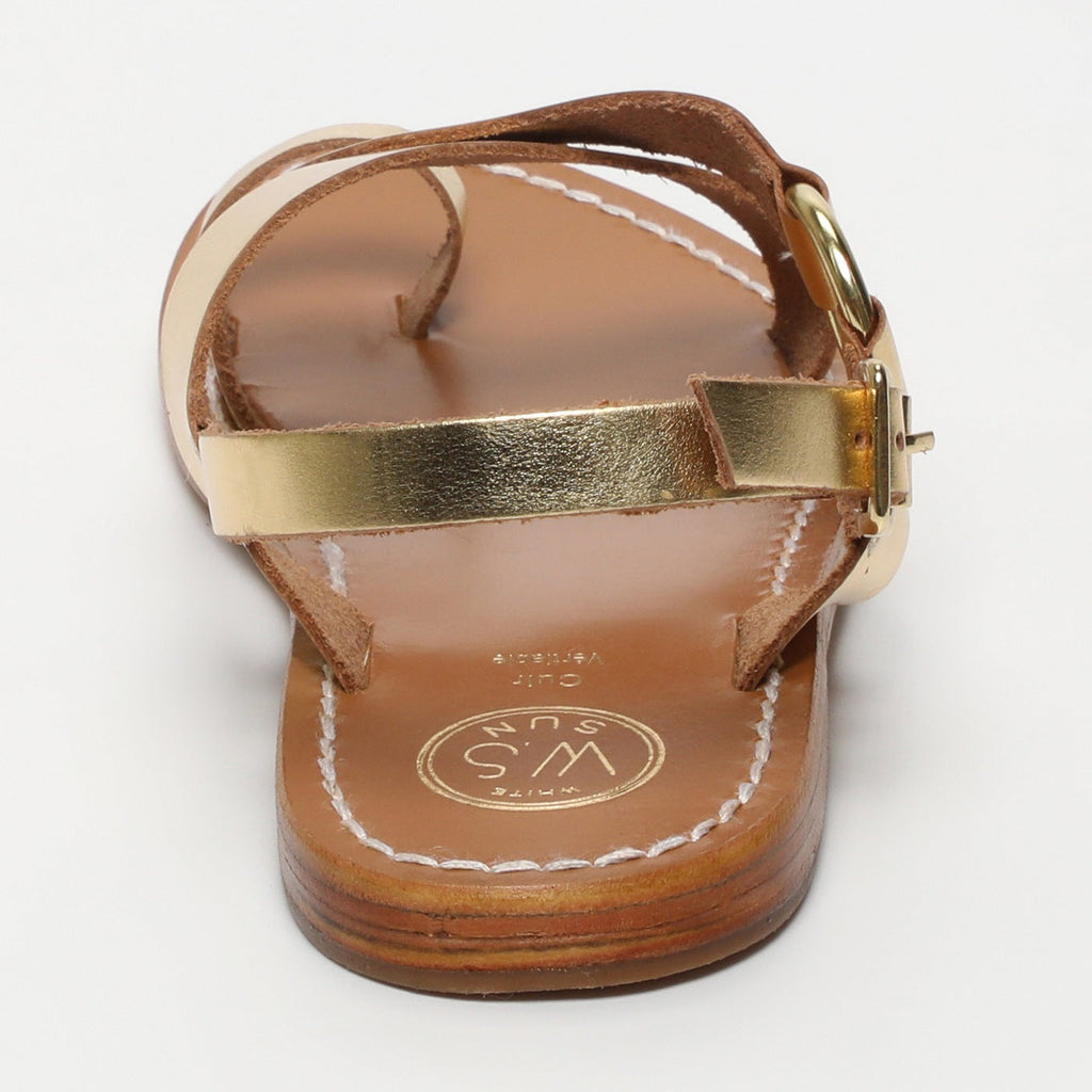Devakali Toe-Post Sandals - Dark Gold SANDALS White Sun