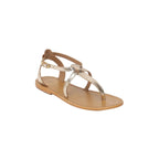 Harpa Toe-Post Sandals - Gold + Cow Toe-Post Sandals White Sun