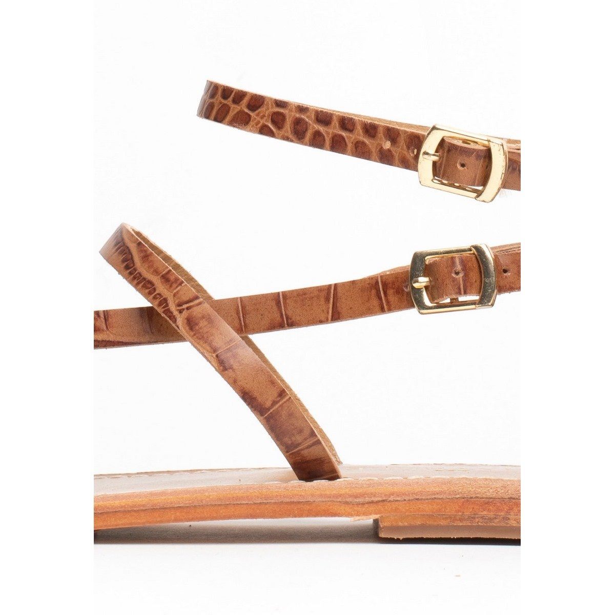 Sandalias Entre-Doigts Mosholu - Tan Croco Sandalias Entre-Doigts Les Bagatelles