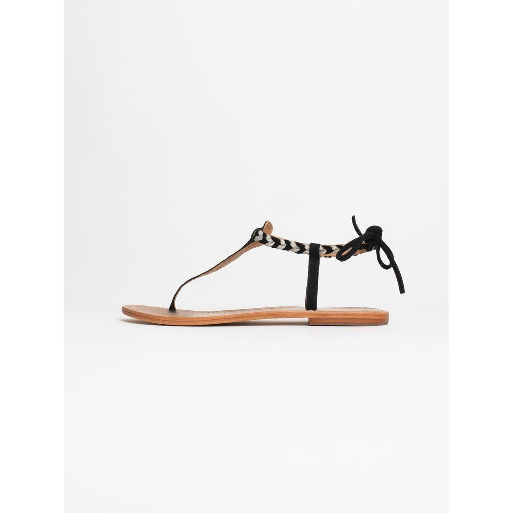 Entre-Doigts Smith Sandals - Black+Silver Entre-Doigts Sandals Les Bagatelles