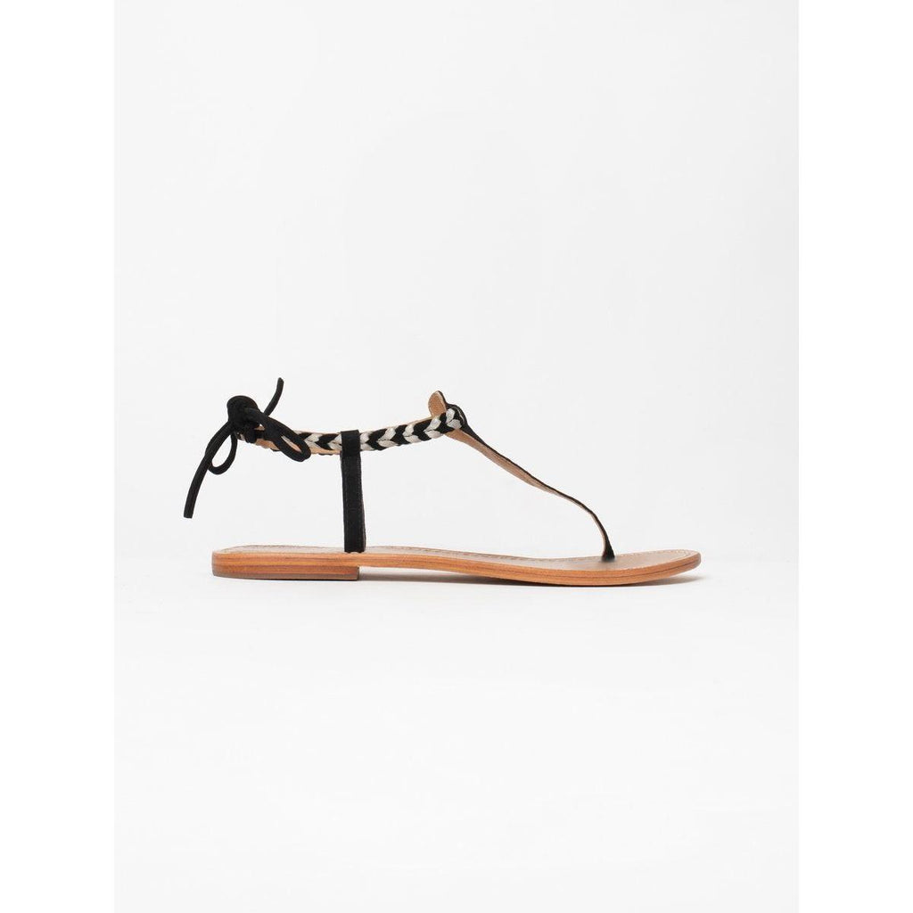 Entre-Doigts Smith Sandals - Black+Silver Entre-Doigts Sandals Les Bagatelles