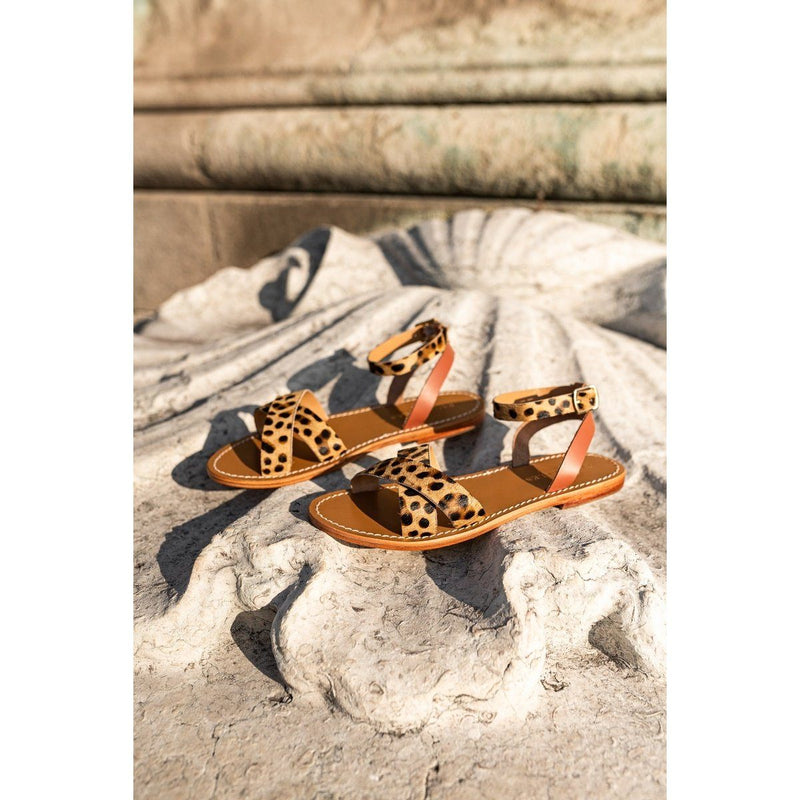 Sandales Essentielles Brione - Leopard + Camel Sandales Essentielles Les Bagatelles