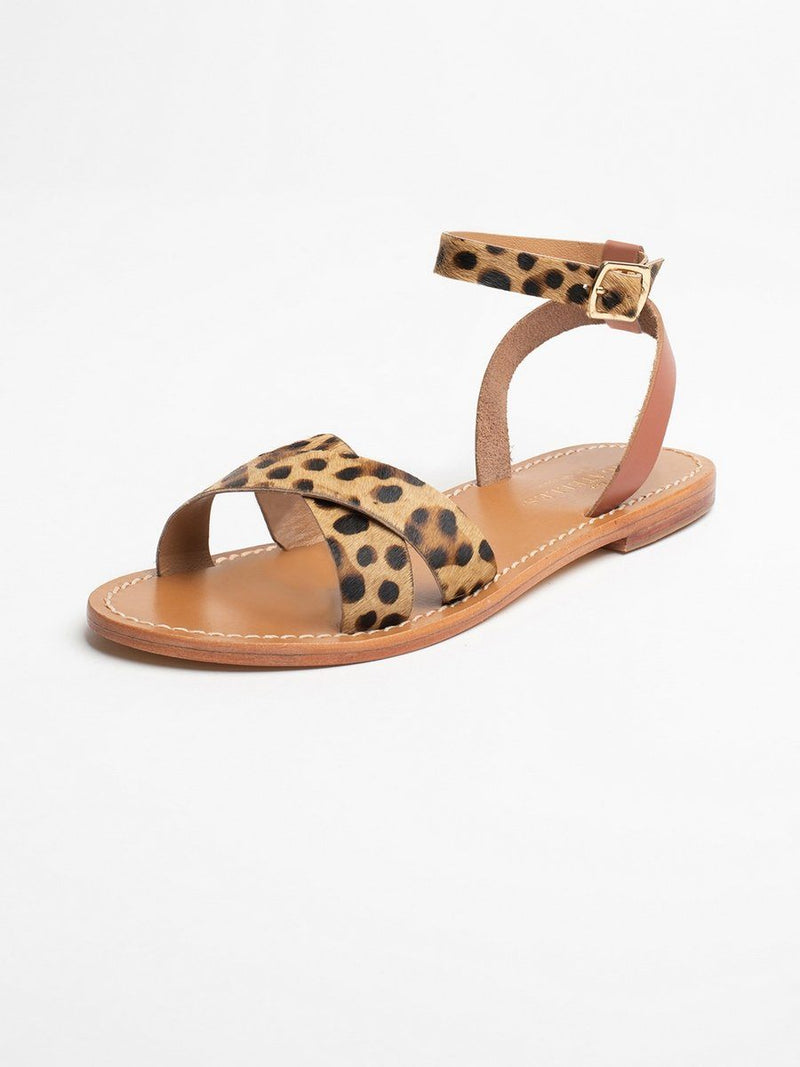 Sandales Essentielles Brione - Leopard + Camel Sandales Essentielles Les Bagatelles