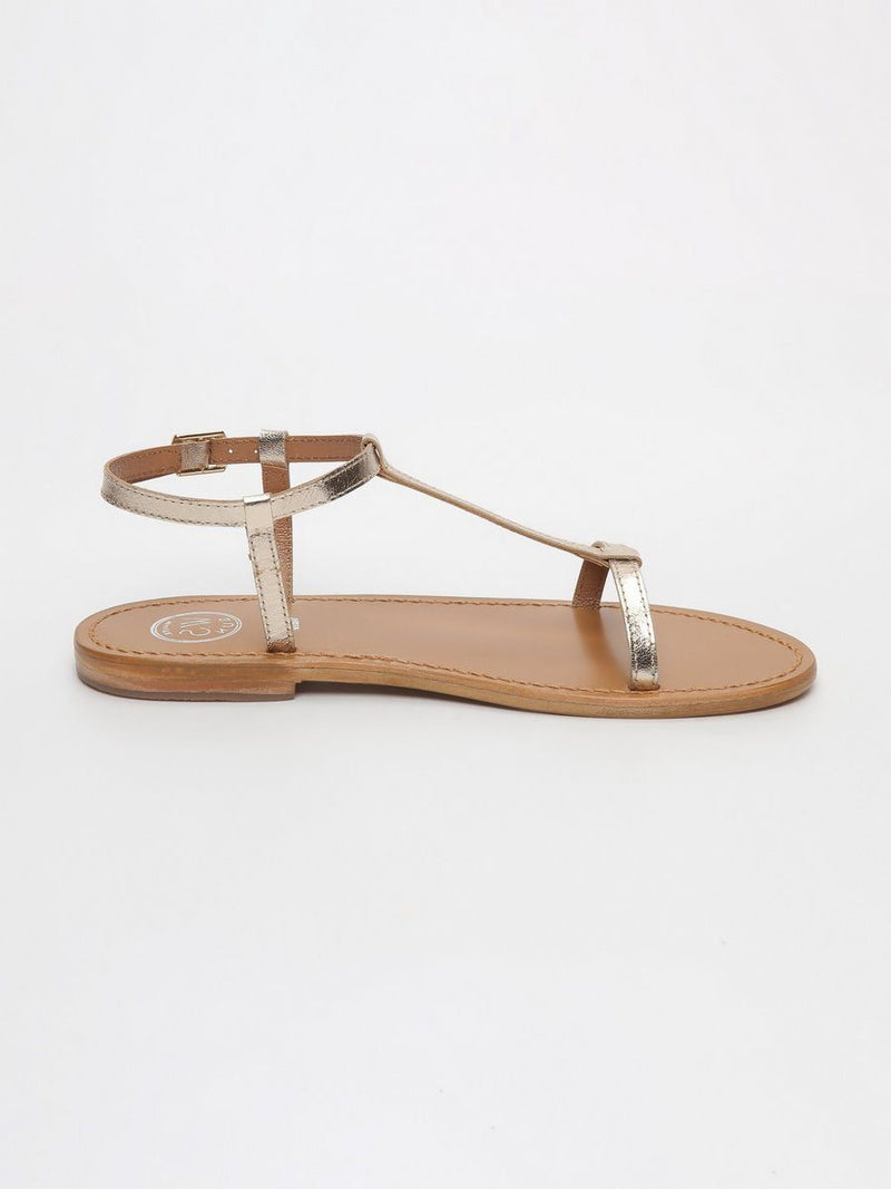 Sandalias Lagorn Essential - Sandalias Sun Essential Doradas Blancas