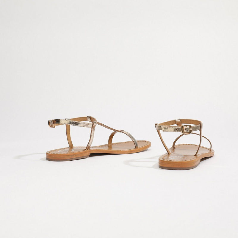 Sandalias Lagorn Essential - Sandalias Sun Essential Doradas Blancas
