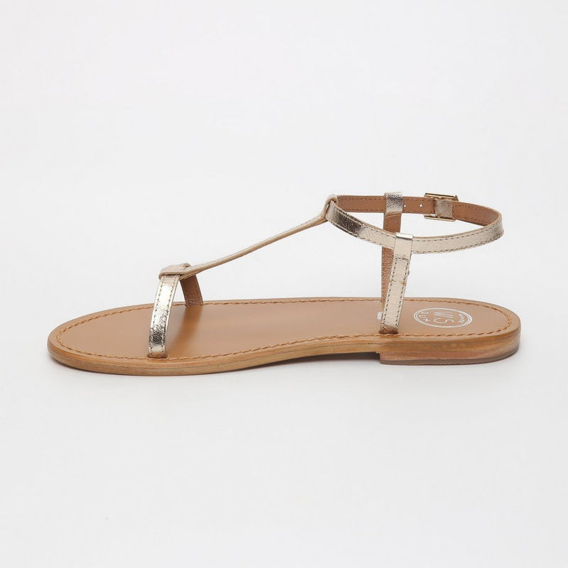 Sandalias Lagorn Essential - Sandalias Sun Essential Doradas Blancas