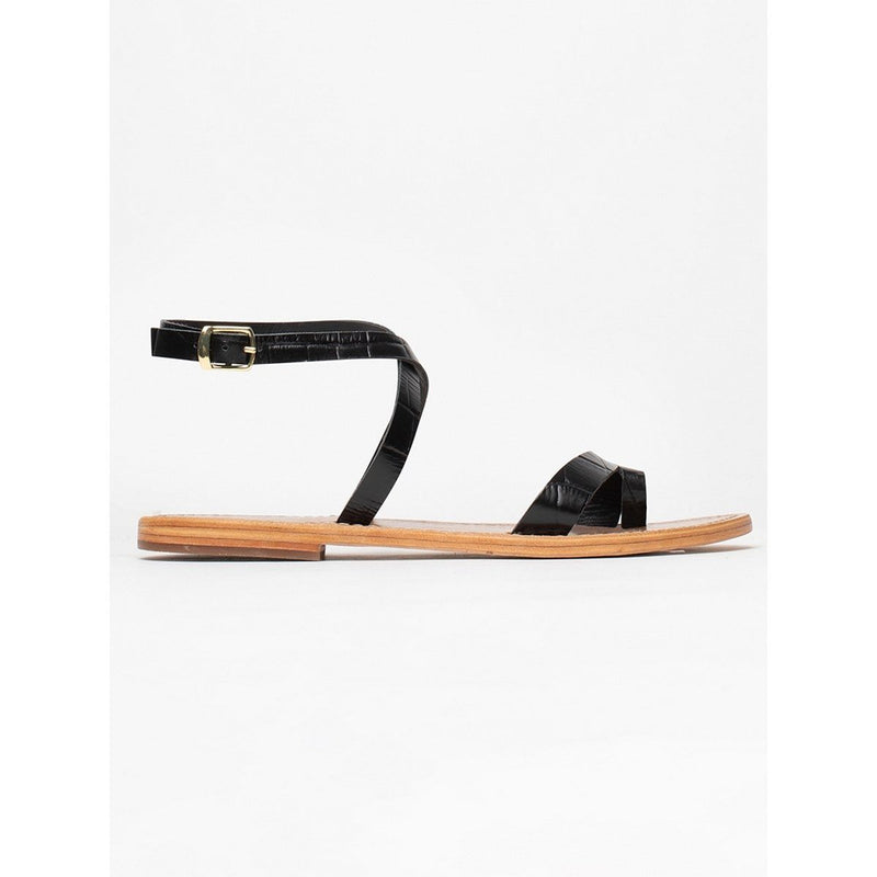 Sandales Essentielles Sanne - Black Croco - Les Bagatelles - Les Bagatelles* - The Bradery