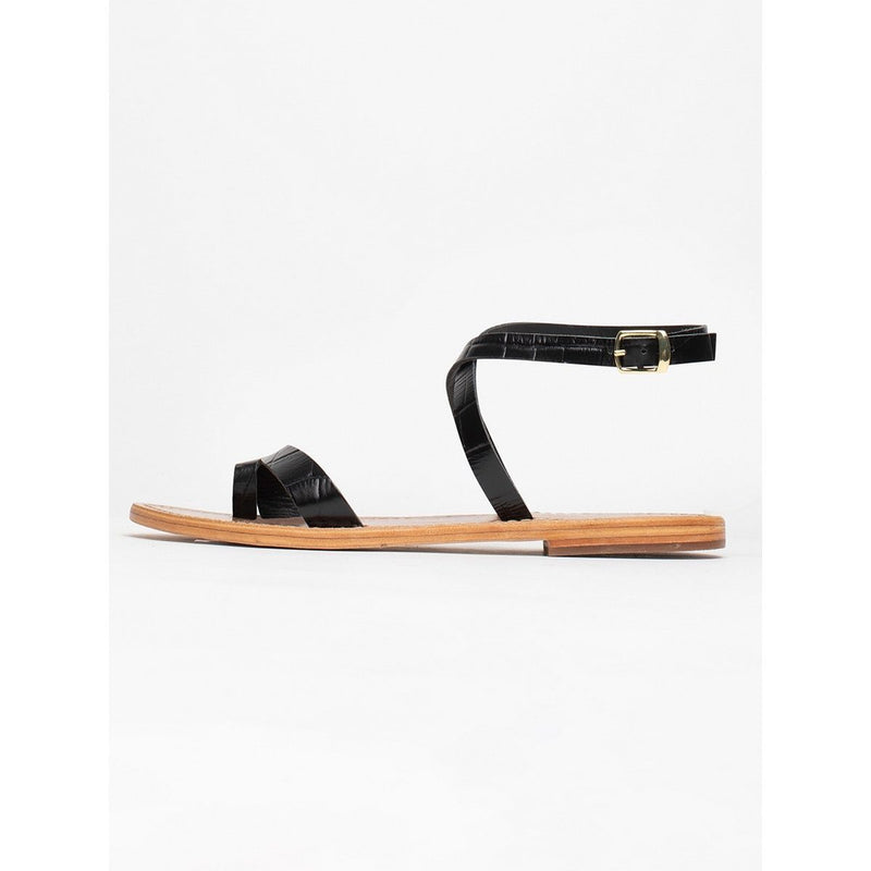 Sandales Essentielles Sanne - Black Croco - Les Bagatelles - Les Bagatelles* - The Bradery