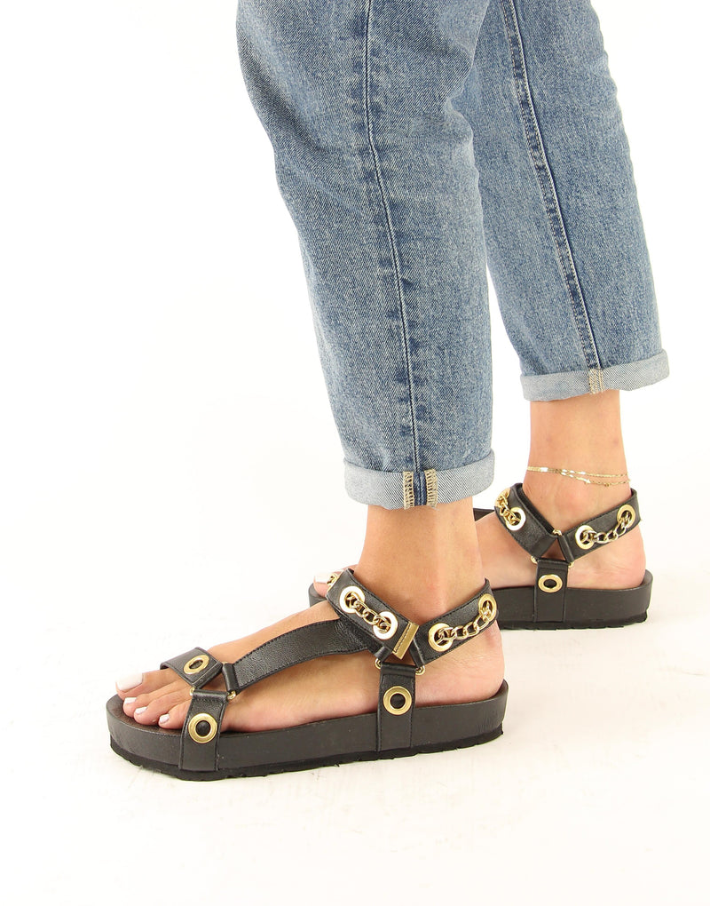 Sandales Henia - Noir Sandales Nalaïm