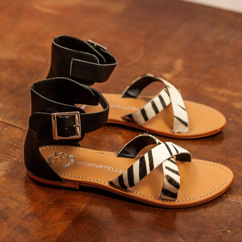 Sandales Kalie - Zebra / Noir - Les Bagatelles - Les Bagatelles* - The Bradery
