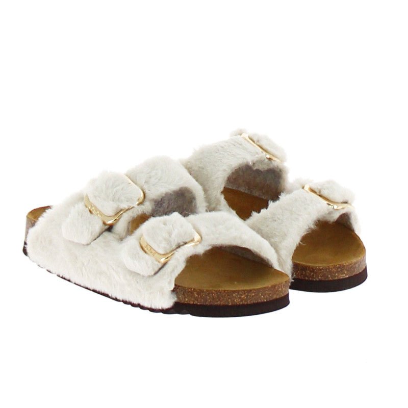 Sandales Noelle Synthetic Fur - Beige - Femme - Scholl - The Bradery