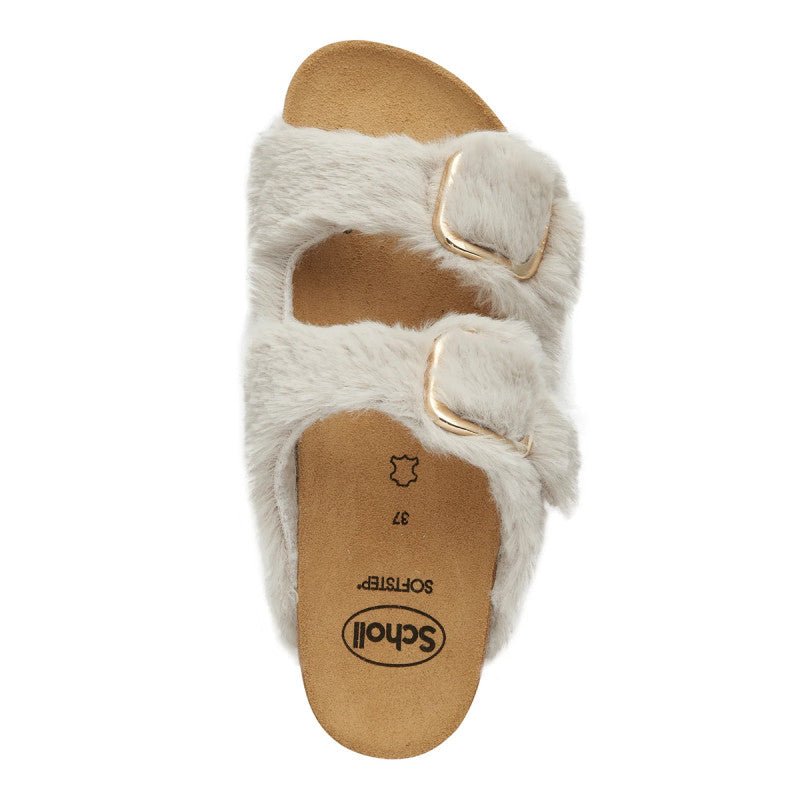 Sandales Noelle Synthetic Fur - Beige - Femme - Scholl - The Bradery