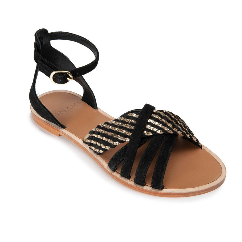 Sandales Plates Quito - Noir - Anaki - The Bradery