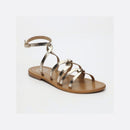 Sandales Plates Viky - Or Sandales Plates White Sun