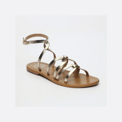 Sandales Plates Viky - Or Sandales Plates White Sun