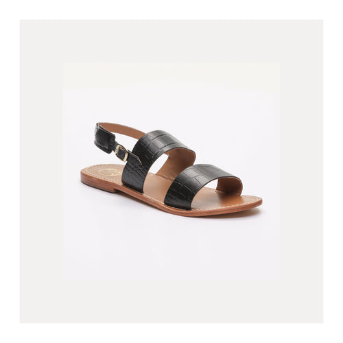 Sandalias Sawan - Black Croco - Sandalias mujer White Sun