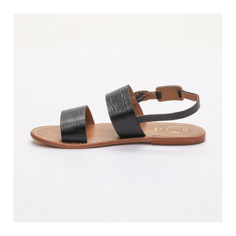 Sandales Sawan - Black Croco - Femme Sandales White Sun