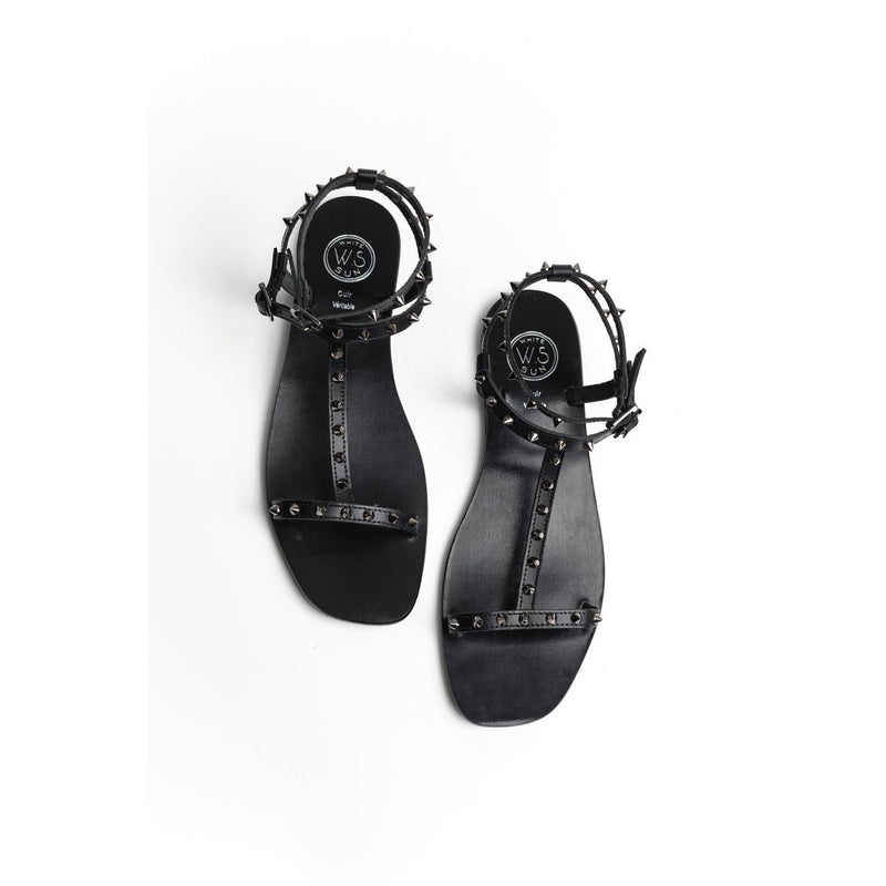Sandalias de moda Fareani - Sandalias de moda de sol blanco negro