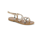 Garita Trendy Sandals - Light Pink/Gold/Rose Gold - Women - Les Bagatelles - Trendy Sandals - Les Bagatelles - The Bradery