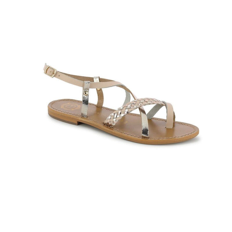 Garita Trendy Sandals - Light Pink/Gold/Rose Gold - Women - Les Bagatelles - Trendy Sandals - Les Bagatelles - The Bradery