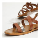 Sandalias de moda Paraena - Camel + Oro Sandalias de moda White Sun