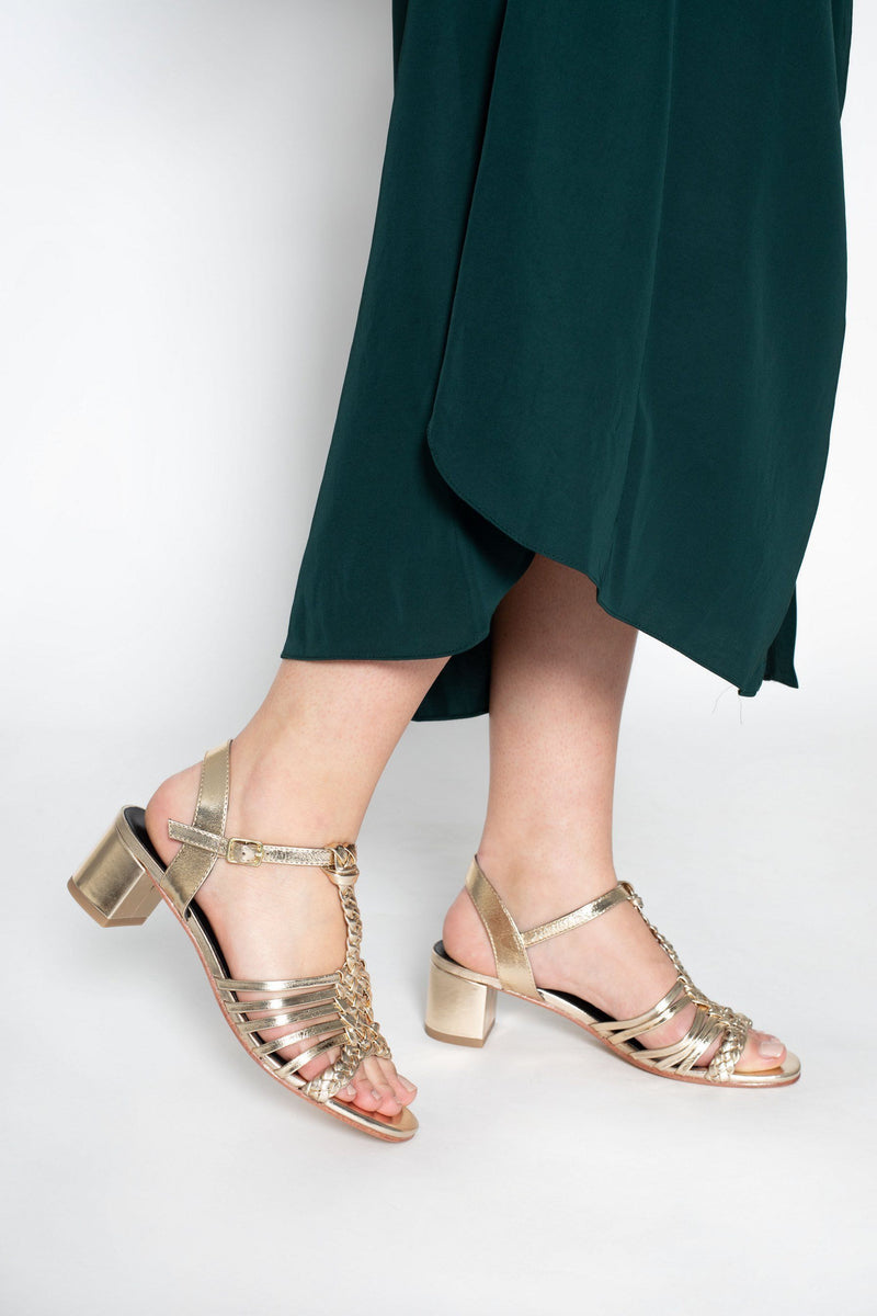 Vija Trendy Sandals - Gold - Women - Les Bagatelles - Trendy Sandals - Les Bagatelles - The Bradery