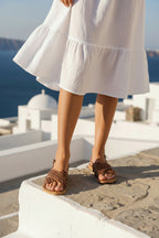 Sandales Tendances Baishakh - Camel SANDALES White Sun