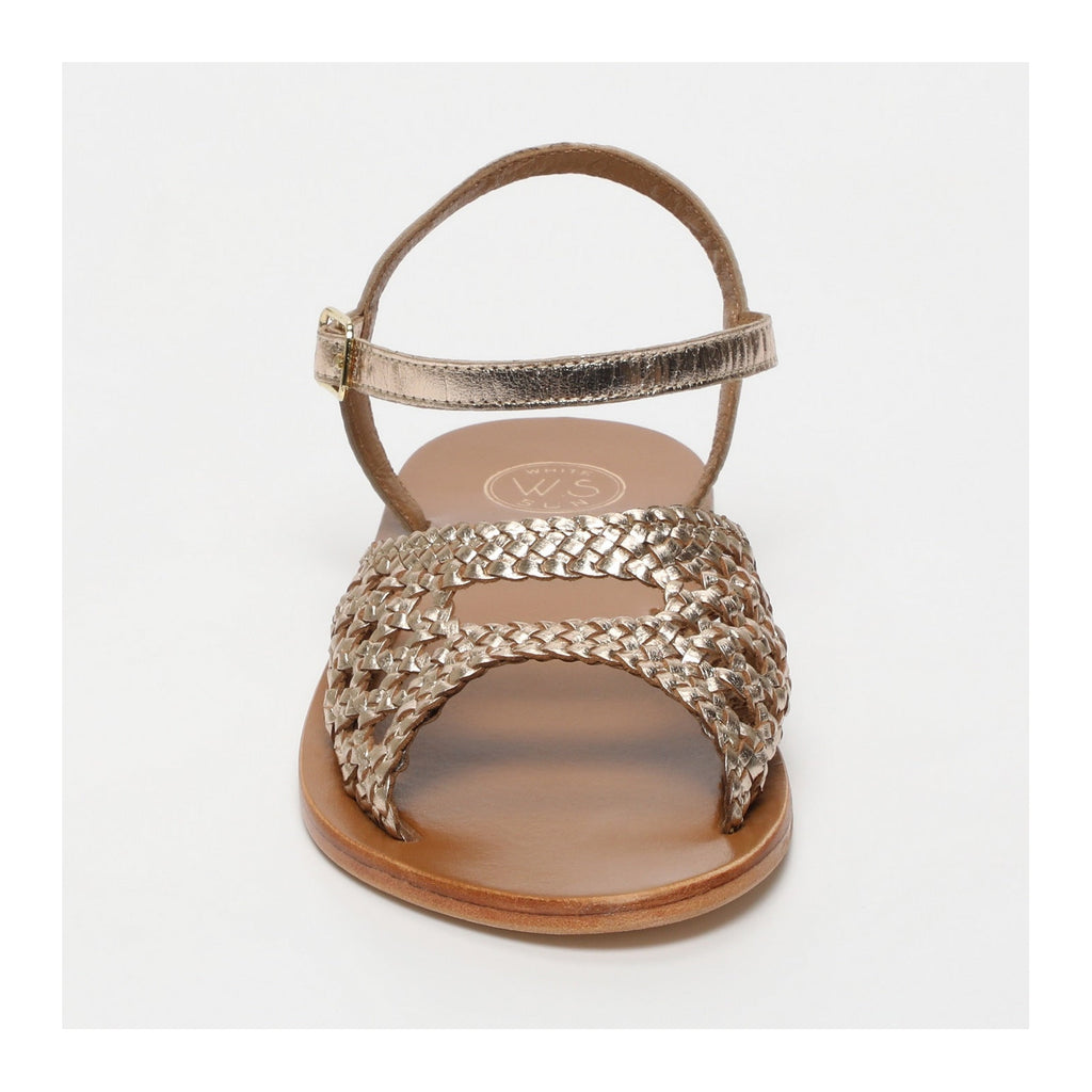 Sandalias Basanti Trendy - SANDALIAS Sol Blanco Dorado