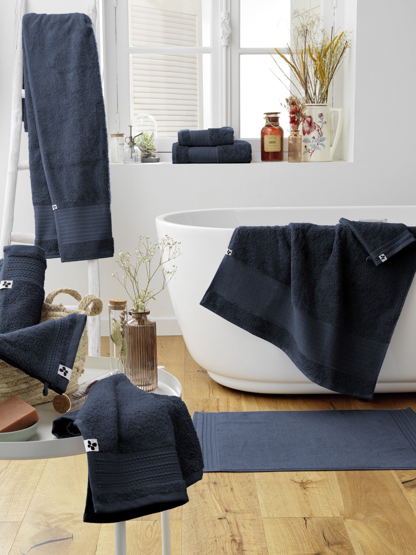 Serviette De Bain 90 X 150 Cm Garance Minuit - L'Effet Papillon - The Bradery
