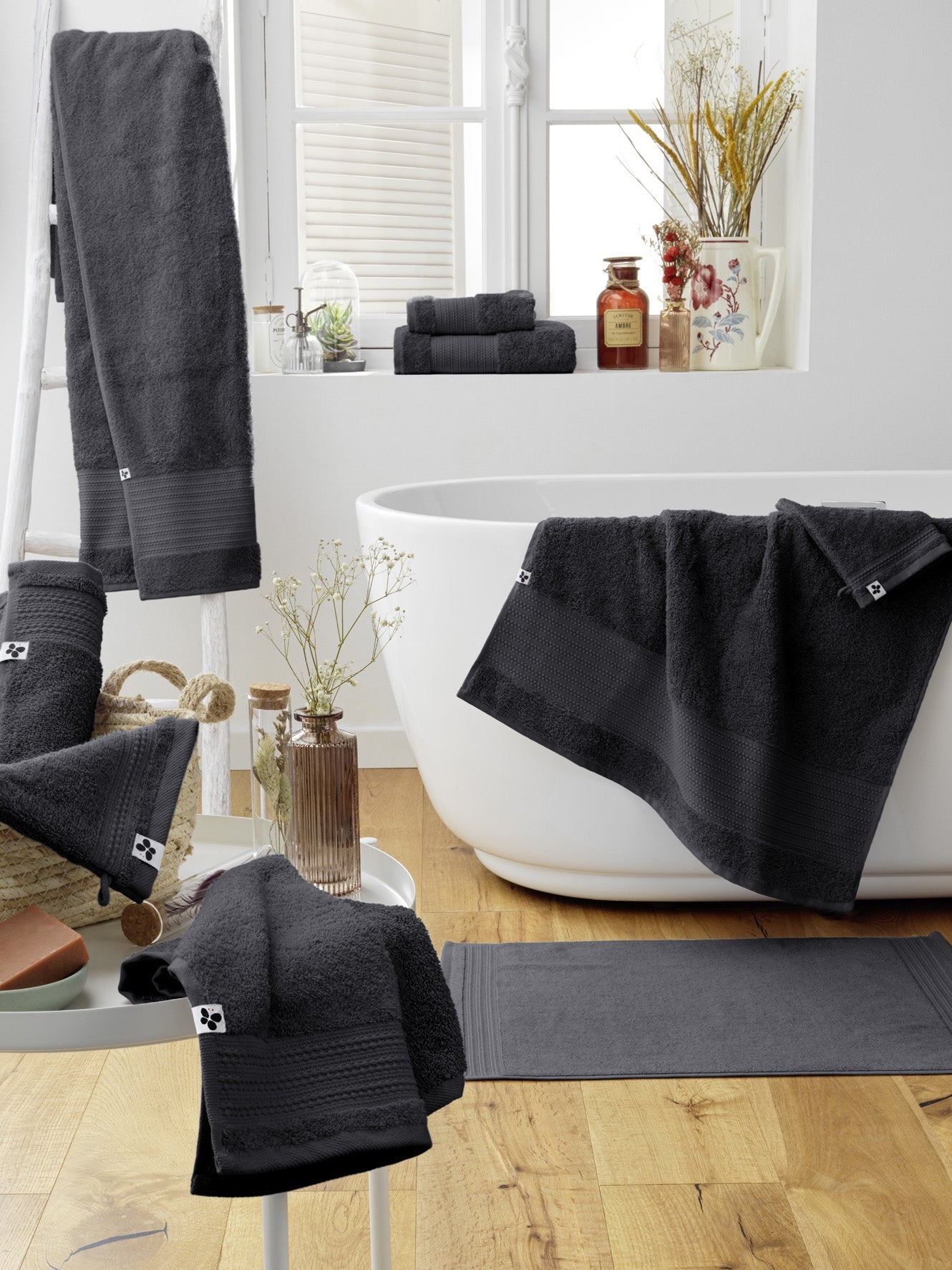 Serviette De Douche 70 X 130 Cm Garance Orage - L'Effet Papillon - The Bradery