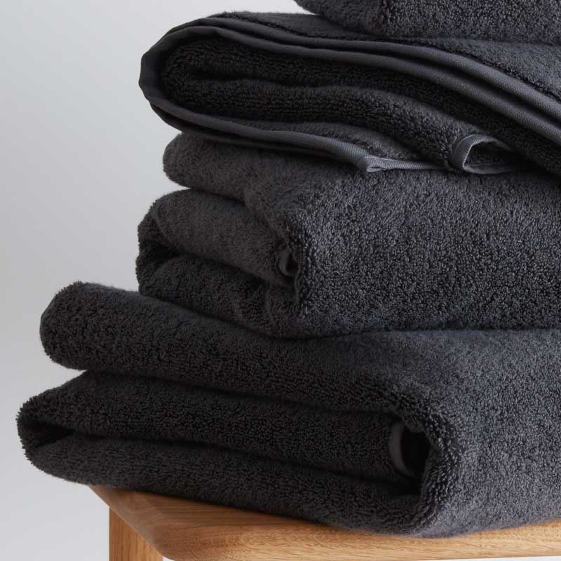 Bath sheet anthracite organic cotton portugal 600 grams