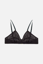 Mystic Cut Yarn Bra - Charcoal