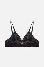 Mystic Cut Yarn Bra - Charcoal