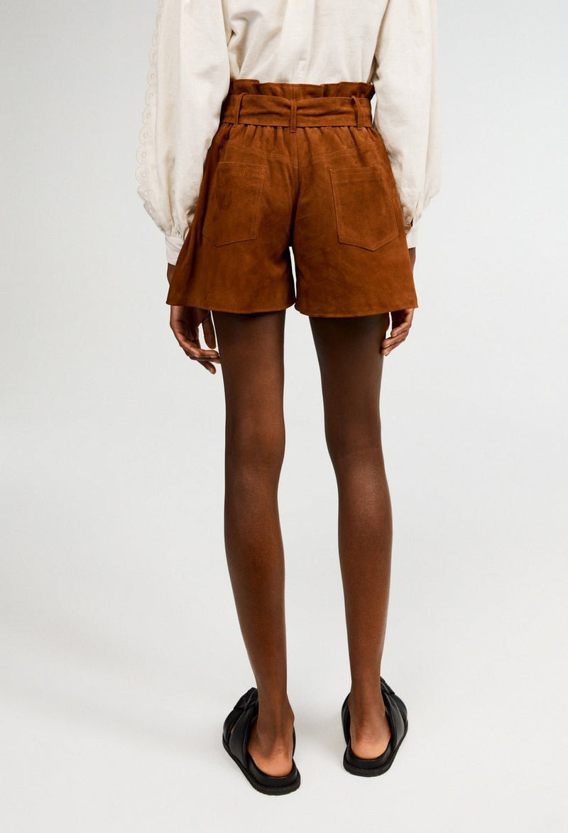 Claudie Pierlot Cueillette Shorts - Fauve - - The Bradery