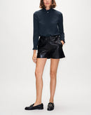 Short En Cuir Edmond - Noir - Claudie Pierlot - The Bradery