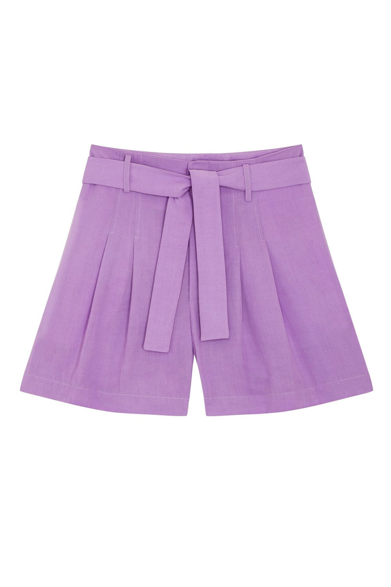 Short Taquin Lila en Lyocell - Soi Paris - The Bradery