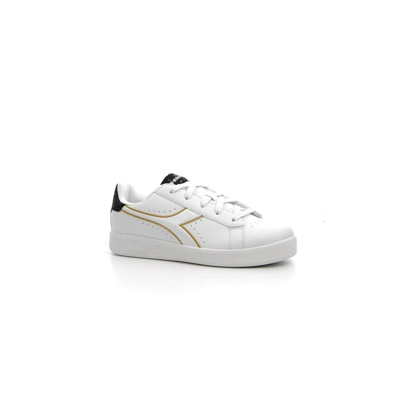 Sneakers Bas Game P Gs Girl - White/Black/Gold - Junior - Diadora - The Bradery