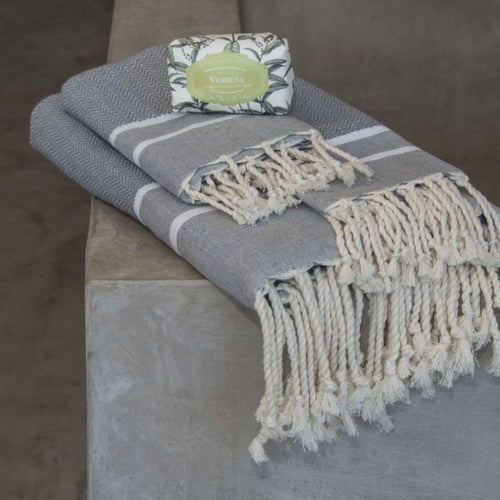 Juego de baño Stockholm - Juegos de baño gris medio / blanco > Juego de baño Stockholm Febronie