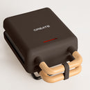Stone Studio Individual - Sandwichera, Grill y Gofrera con Platos Intercambiables - Negro