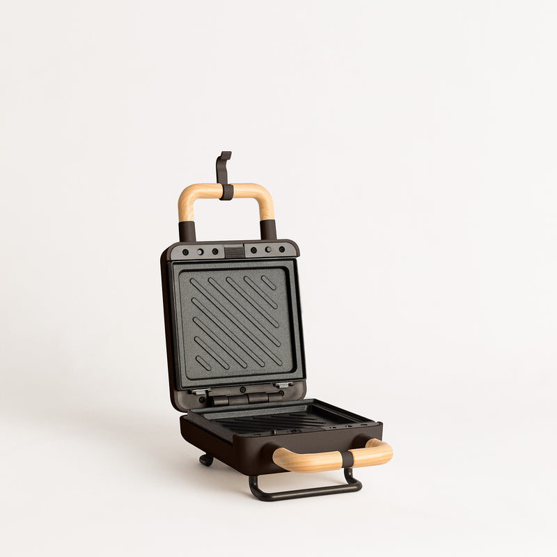 Stone Studio Individual - Sandwichera, Grill y Gofrera con Platos Intercambiables - Negro