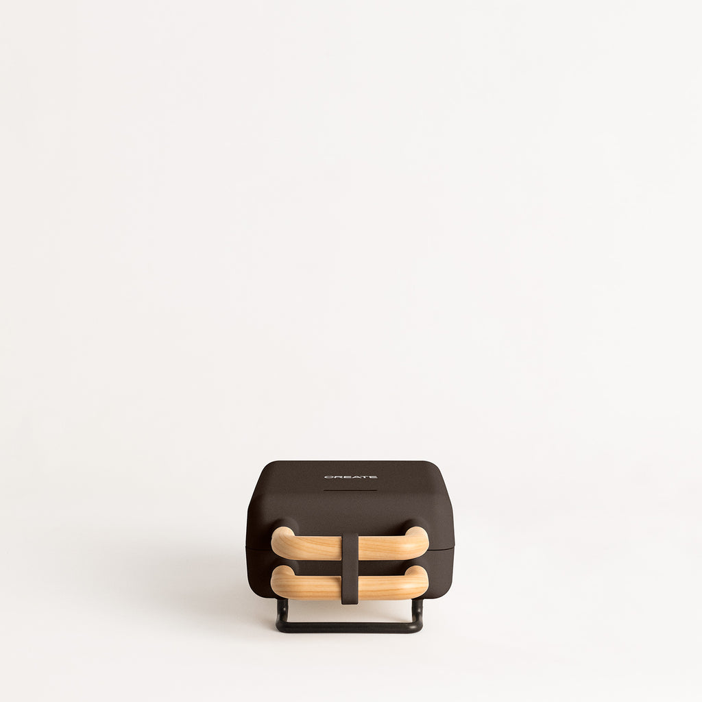 Individual Stone Studio - Toasted Sandwich Maker, Grill & Interchangeable-Plate Waffle Maker - Black