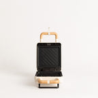 Stone Studio Individual - Croque-Monsieur Maker, Grill & Waffle Maker with Interchangeable Plates - Off-White