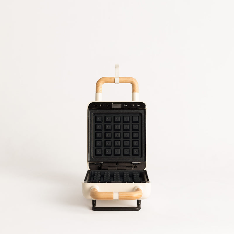 Stone Studio Individual - Sandwich Maker, Grill & Waffle Maker With Interchangeable Plates - Off-White
