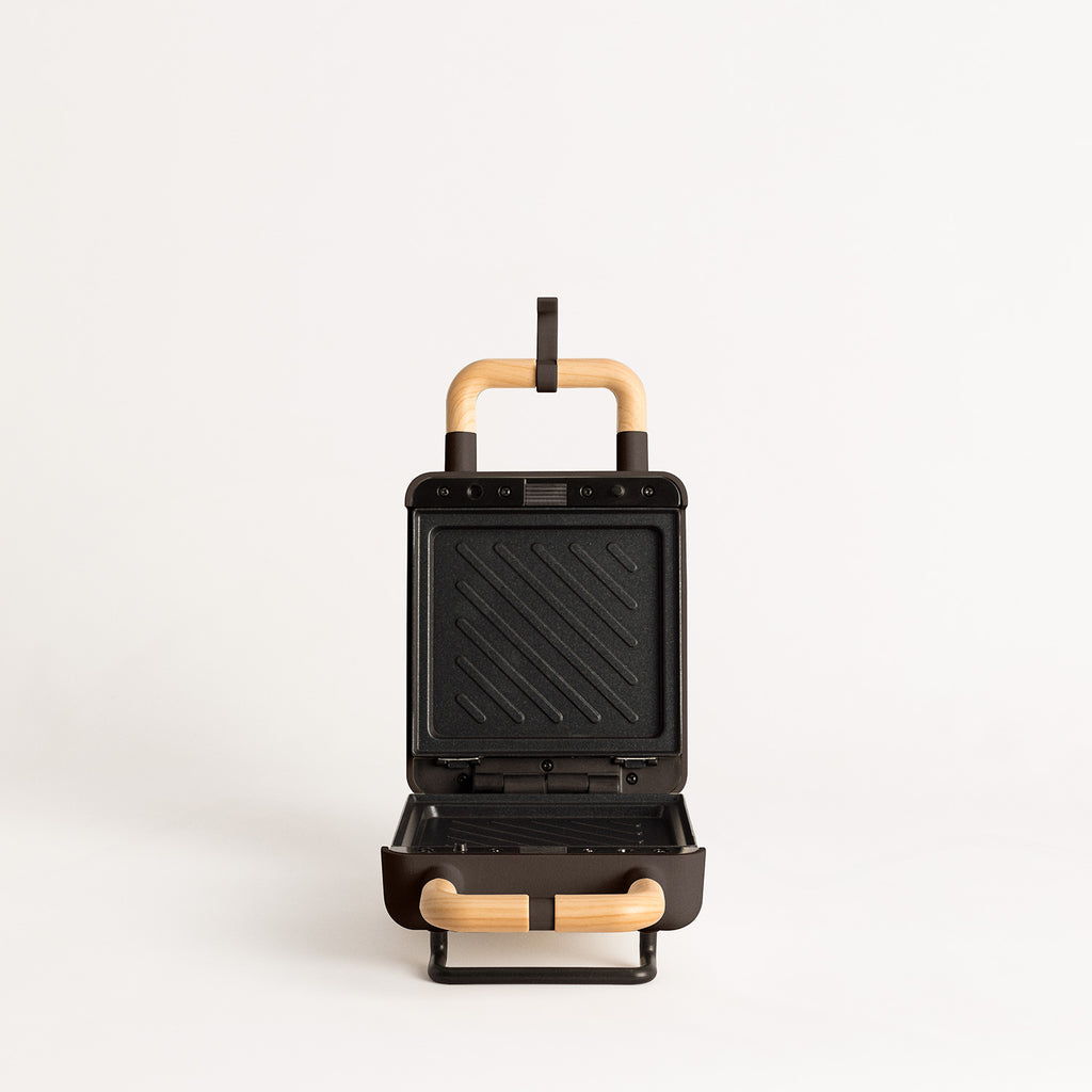Individual Stone Studio - Toasted Sandwich Maker, Grill & Interchangeable-Plate Waffle Maker - Black