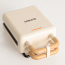Stone Studio Individual - Sandwich Maker, Grill & Waffle Maker With Interchangeable Plates - Off-White
