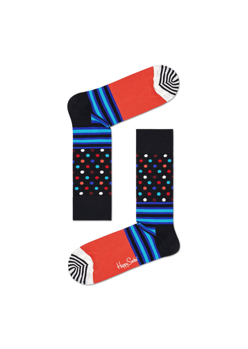 Stripes And Dots Sock - Mixed Mid-High Sock Happy Socks